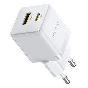 Baseus nabíjačka Palm (CCZC20UE) – 2v1 rýchlonabíjačka, USB, USB-C, 20 W, 5 V/3 A, Moon White KF2344379