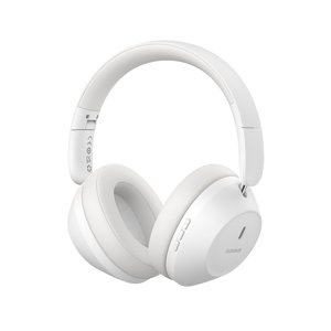 Baseus – Bass 30 Max bezdrôtové náhlavné slúchadlá, Bluetooth 5.3, izolácia zvuku, skladacie – mesačne biele KF2344399