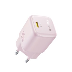 Baseus sieťová nabíjačka PicoGo (P10176800413-00) – GaN technológia, USB-C, rýchle nabíjanie, 45W, ružová (Baby Pink) KF2344477