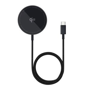 Baseus magnetická bezdrôtová nabíjačka Simple Mini4 Air (P10278200111-00) – USB-C, Qi2, 15 W, rýchle nabíjanie, Cluster Black KF2344634