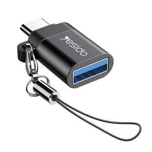 Yesido Adaptér OTG (GS06) - Type-C na USB 3.0, Plug & Play, 5 Gb/s - čierny KF234469