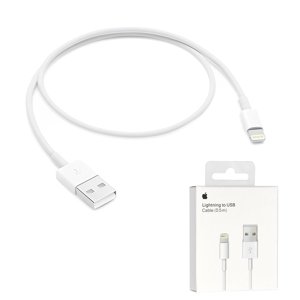 Apple – originálny dátový kábel Lightning na USB, 0,5 m – biely (blister balenie) KF2344894