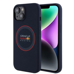 Red Bull Racing silikónový kryt s MagSafe a červeným krúžkom na iPhone 14 (RBHMP14S24SIILVR) - tmavomodrý KF2344928