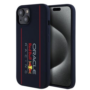 Red Bull Racing silikónový kryt s MagSafe a vertikálnym logom na iPhone 15 (RBHMP15S24SIOLRV) - tmavomodrý KF2344950