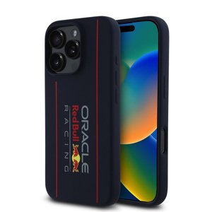 Red Bull Racing silikónový kryt s MagSafe a vertikálnym logom na iPhone 16 Pro Max (RBHMP16X24SIOLRV) - tmavomodrý KF2344955