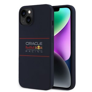 Red Bull Racing silikónový kryt s MagSafe a horizontálnym logom na iPhone 14 (RBHMP14S24SIHSRV) - tmavomodrý KF2344956