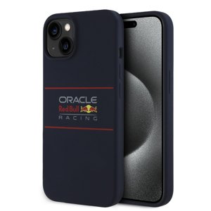 Red Bull Racing silikónový kryt s MagSafe a horizontálnym logom na iPhone 15 (RBHMP15S24SIHSRV) - tmavomodrý KF2344958