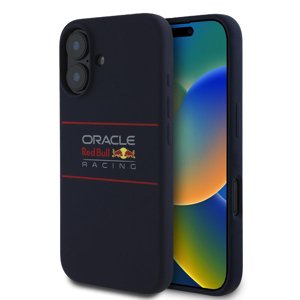 Red Bull Racing silikónový kryt s MagSafe a horizontálnym logom na iPhone 16 Plus (RBHMP16M24SIHSRV) - tmavomodrý KF2344962