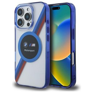 BMW MagSafe ochranný kryt Motorsport IML s kruhovým dizajnom pre iPhone 16 Pro Max – Transparentný KF2345164