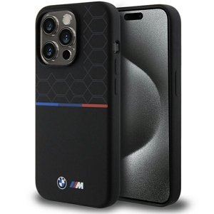 BMW Kryt Hardcase M so silikónovým vzorom a MagSafe pre iPhone 15 Pro – čierny KF2345232