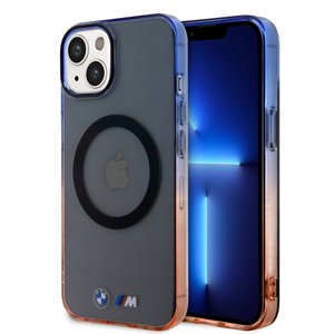 BMW - Hardcase Gradient Bumper MagSafe tvrdý obal na iPhone 15 - sivý KF2345357