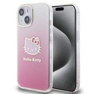 Hello Kitty Hardcase IML Gradient Electrop Kitty Head kryt na iPhone 15 – ružový KF2345661