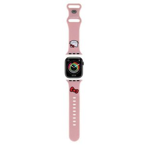 Hello Kitty - silikónový remienok pre Apple Watch 1–10 / SE / SE 2 / Ultra / Ultra 2 (42/44/45/46/49 mm) – ružový KF2345677