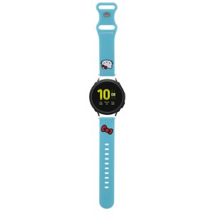 Hello Kitty - silikónový remienok s motívom Kitty hlavičky pre Samsung Watch 4 / 5, Huawei Watch GT 3 (42 mm) / GT 3 Pro (43 mm) – modrý KF2345700