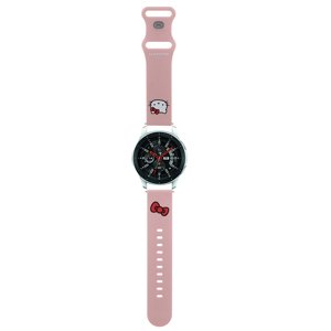 Hello Kitty - silikónový remienok s motívom Kitty hlavičky pre Samsung Watch (46 mm) / Watch 3, Huawei Watch GT 2 / GT 3 (46 mm) – ružový KF2345702