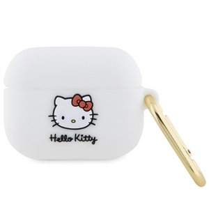 Hello Kitty Silicone 3D Kitty Head puzdro pre Apple AirPods Pro 1 – biele KF2345710