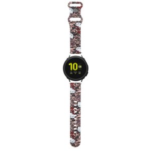 Hello Kitty - silikónový remienok s motívom štítkov a graffiti pre Samsung Watch 4 / 5, Huawei Watch GT 3 (42 mm) / GT 3 Pro (43 mm) – ružový KF23457…