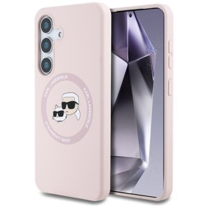 Karl Lagerfeld - Silicone Double Heads kryt pre Samsung Galaxy S25 - ružový KF2345908