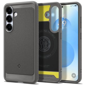 Spigen Rugged Armor MagSafe kryt na Samsung Galaxy S25 – sivomramorové (Marble Grey) KF2345986