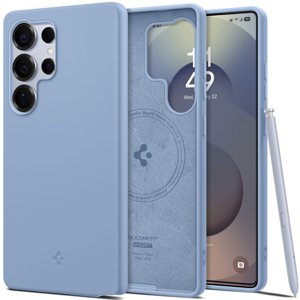 Spigen Silicone Fit MagSafe kryt na Samsung Galaxy S25 Ultra – zafírovomodré (Sapphire Blue) KF2346344