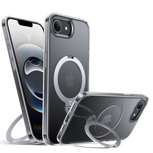 Torras – Ostand Spin Series – kryt s otočným stojanom pre iPhone 16e – priehľadný KF2346444