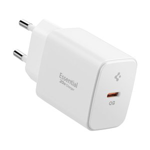 Spigen Essential sieťová nabíjačka (EE201EU) – USB-C, GaN, PD20W, Quantum Boost – biela KF2346687