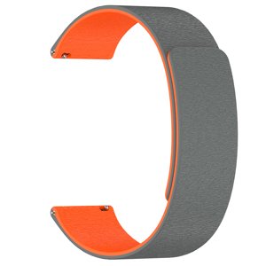Techsuit – Watchband 20 mm (W074) remienok pre Samsung Galaxy Watch 4/5/Active 2, Huawei Watch GT 3 (42 mm)/GT 3 Pro (43 mm) – sivooranžový KF2347487