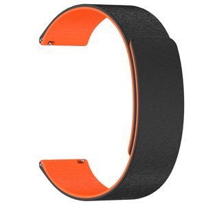 Techsuit – Watchband 20 mm (W074) remienok pre Samsung Galaxy Watch 4/5/Active 2, Huawei Watch GT 3 (42 mm)/GT 3 Pro (43 mm) – čierno-oranžový KF2347…