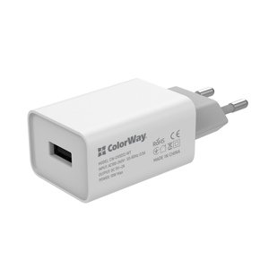 ColorWay sieťová nabíjačka (CW-CHS012-WT) – USB, 10W, 2A, ochrana proti preťaženiu a skratu, biela KF2347540