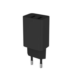 ColorWay sieťová nabíjačka (CW-CHS015-BK) – 2× USB, 10W, 2.1A, kompaktná veľkosť, ochrana proti skratu a preťaženiu, čierna KF2347542