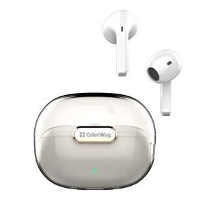ColorWay bezdrôtové slúchadlá Slim TWS-2 (CW-TWS2WT) – Bluetooth 5.3, TWS, dotykové ovládanie, mikrofón, IPX4, 300mAh, biele KF2347578