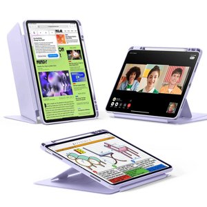 ESR – Flip Hybrid skladacie puzdro s držiakom na stylus pre iPad Air 13 (2024) / Air 13 (2025) – fialové KF2347619