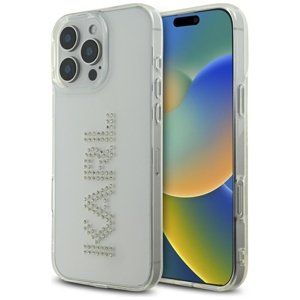 Karl Lagerfeld Karl Lagerfeld - IML Rhinestones obal na iPhone 16 Pro - číry KF2347939