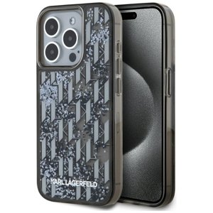 Karl Lagerfeld – Hardcase Liquid Glitter – kryt s trblietkami pre iPhone 15 Pro Max – Monogram KF2348069
