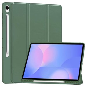 Techsuit – Flex Trifold puzdro s držiakom pera pre Samsung Galaxy Tab S10 FE Plus – zelené KF2348106