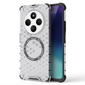 Techsuit – HoneyComb Shield MagSafe – ochranný obal na Xiaomi Redmi 14C / Poco C75 – biely KF2348201