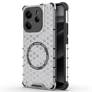 Techsuit – HoneyComb Shield MagSafe – ochranný obal na Xiaomi Redmi Note 14 4G (Regional) – biely KF2348209