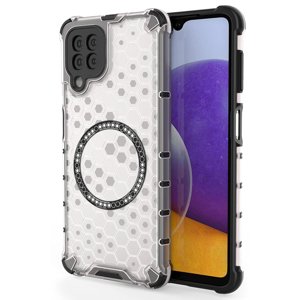 Techsuit – HoneyComb Shield MagSafe – ochranný obal na Samsung Galaxy A22 5G – biely KF2348245