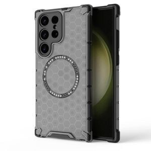 Techsuit – HoneyComb Shield MagSafe – ochranný obal na Samsung Galaxy S24 Ultra – čierny KF2348252