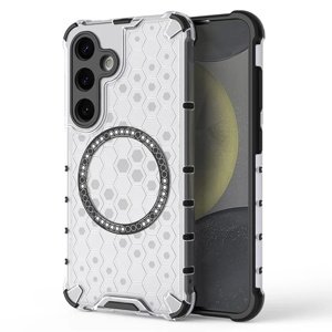 Techsuit – HoneyComb Shield MagSafe – ochranný obal na Samsung Galaxy S24 – biely KF2348255