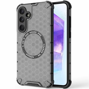 Techsuit – HoneyComb Shield MagSafe – ochranný obal na Samsung Galaxy A55 5G – čierny KF2348258