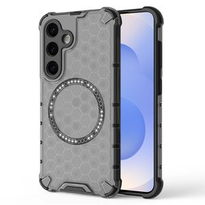 Techsuit – HoneyComb Shield MagSafe – ochranný obal na Samsung Galaxy S25 – čierny KF2348264