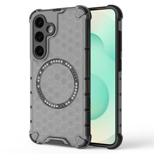 Techsuit – HoneyComb Shield MagSafe – ochranný obal na Samsung Galaxy S25 Plus – čierny KF2348266