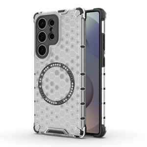 Techsuit – HoneyComb Shield MagSafe – ochranný obal na Samsung Galaxy S25 Ultra – biely KF2348269