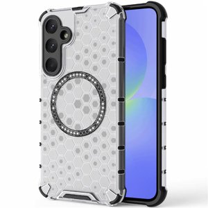 Techsuit – HoneyComb Shield MagSafe – ochranný obal na Samsung Galaxy A36 5G – biely KF2348271