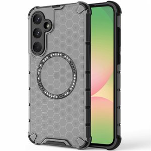 Techsuit – HoneyComb Shield MagSafe – ochranný obal na Samsung Galaxy A56 5G – čierny KF2348274