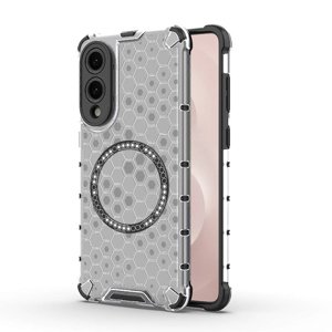Techsuit – HoneyComb Shield MagSafe – ochranný obal na Samsung Galaxy S25 Edge – biely KF2348277