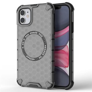 Techsuit – HoneyComb Shield MagSafe – ochranný obal na iPhone 11 – čierny KF2348292