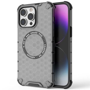 Techsuit – HoneyComb Shield MagSafe – ochranný obal na iPhone 14 Pro – čierny KF2348298