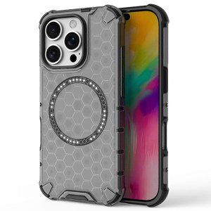 Techsuit – HoneyComb Shield MagSafe – ochranný obal na iPhone 16 Pro – čierny KF2348310